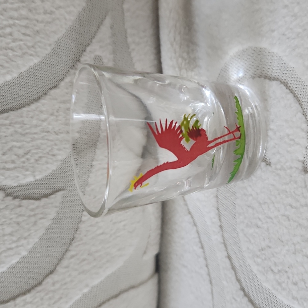 Red Bird Design Shot Glass